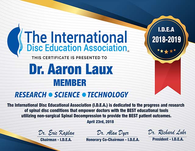 Dr. Aaron Laux, DC BCN International DISC Educational Association