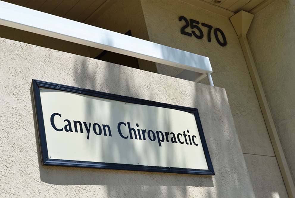 Canyon Chiropractic's building sign