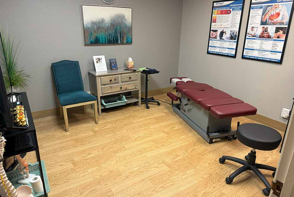 Canyon Chiropractic's private treatment room