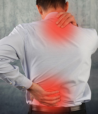 Man suffering from auto accident injuries in need of a San Ramon Chiropractor at Canyon Chiropractic