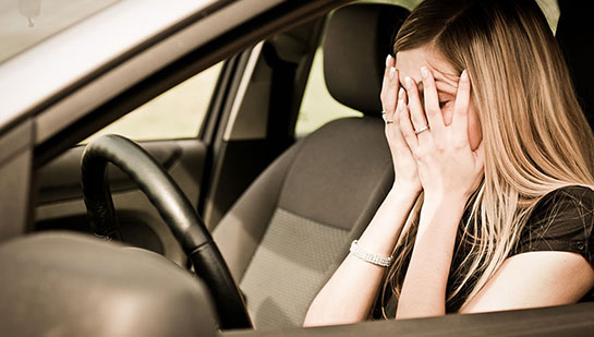 Woman nervous to drive following an auto accident