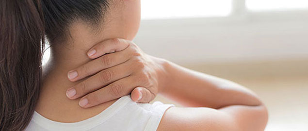 Woman suffering from neck pain San Ramon